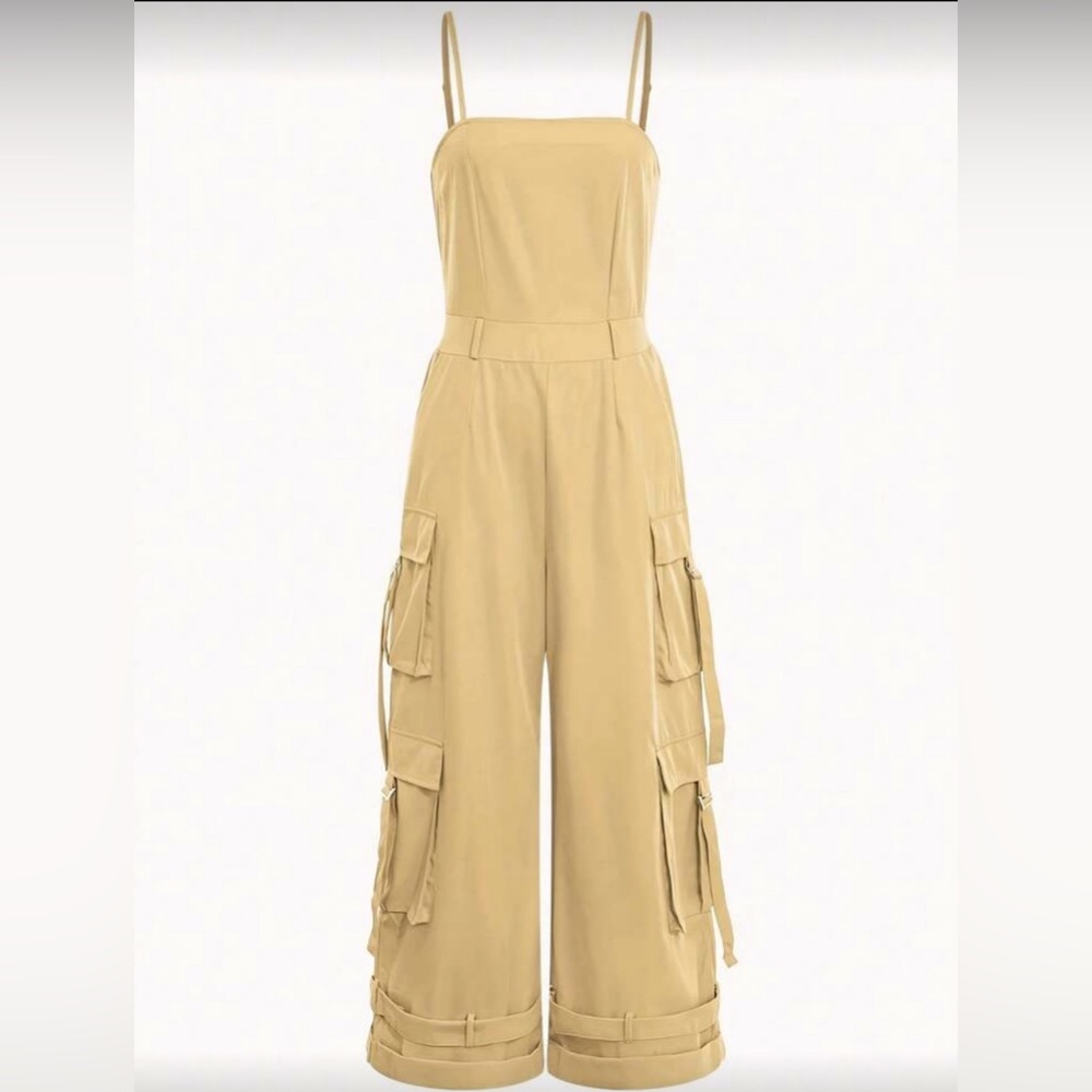 New Arrivals! Women’s Y2K Tan Jumpsuit for Women - Picture 2 of 5